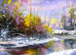 The wood river on a decline