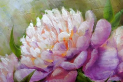 Peonies, oil painting on canvas