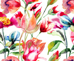 Bright Watercolor Flowers