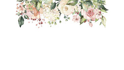 Cascading Floral Header