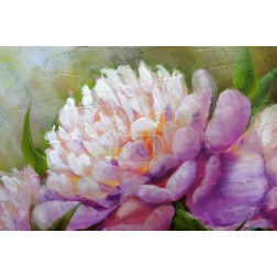 Peonies, oil painting on canvas