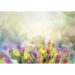 Watercolor flowers painting