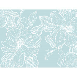 Teal Magnolia Outline