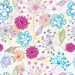 Bright Floral Outline Pattern - Sample Kit